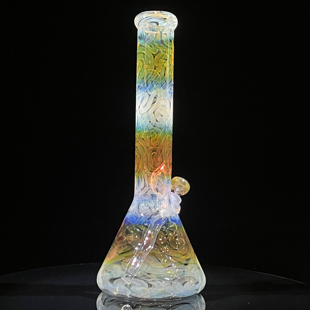 15" Fumed Swirling Beaker Bong Glass Pipe Mary Jane's Glass