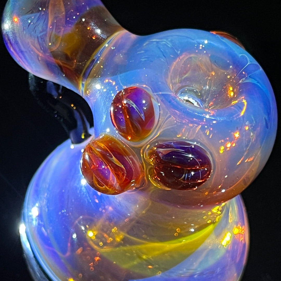 Purple Marble Bubbler Glass Pipe Sable Haze   