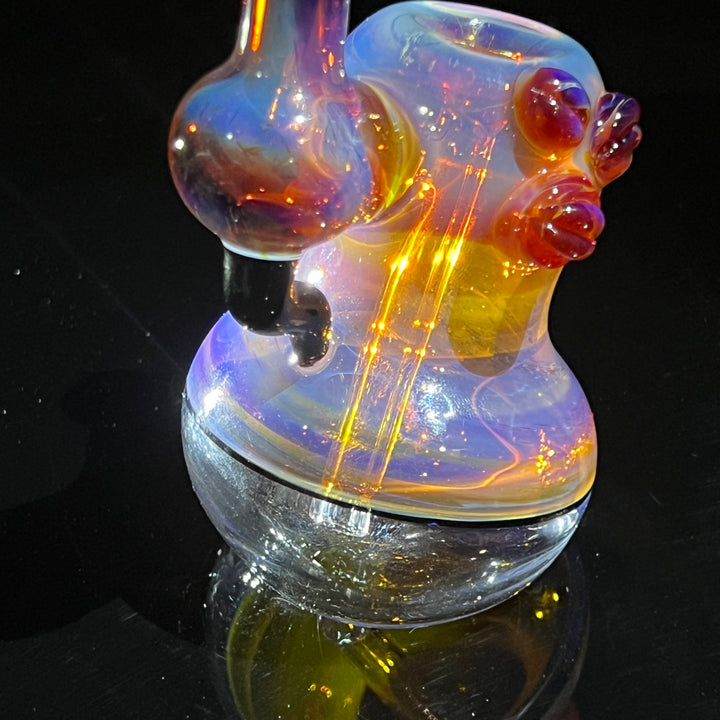 Purple Marble Bubbler Glass Pipe Sable Haze   