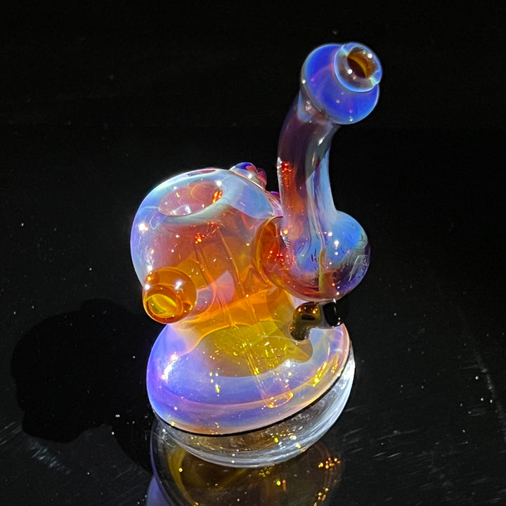 Purple Marble Bubbler Glass Pipe Sable Haze   