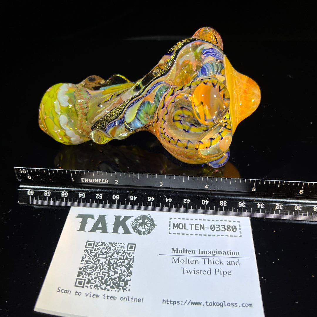 Molten Thick and Twisted Pipe Glass Pipe Molten Imagination   