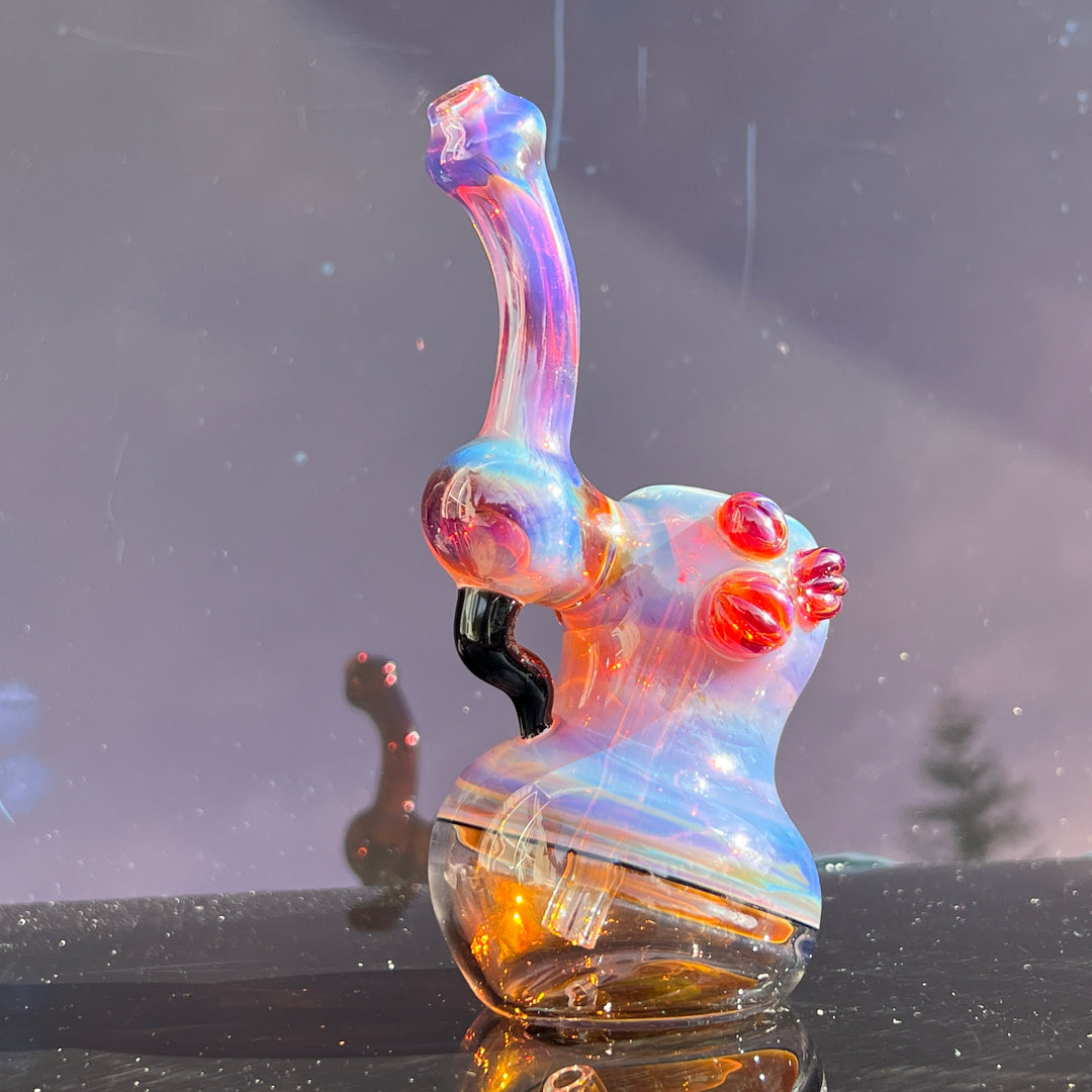 Purple Marble Bubbler Glass Pipe Sable Haze   