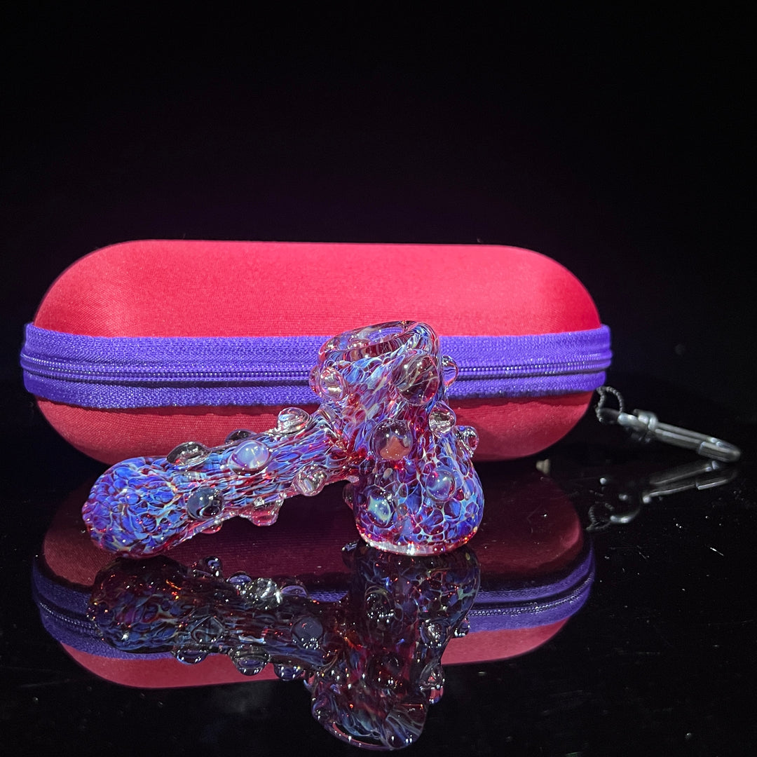 Purple Marble Hammer + Case Combo Glass Pipe TG   