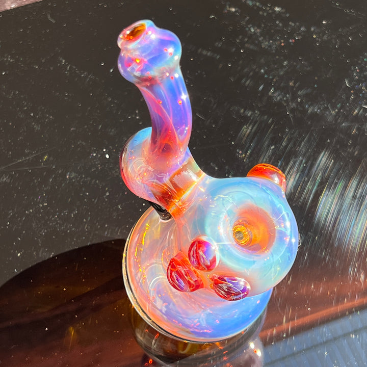 Purple Marble Bubbler Glass Pipe Sable Haze   