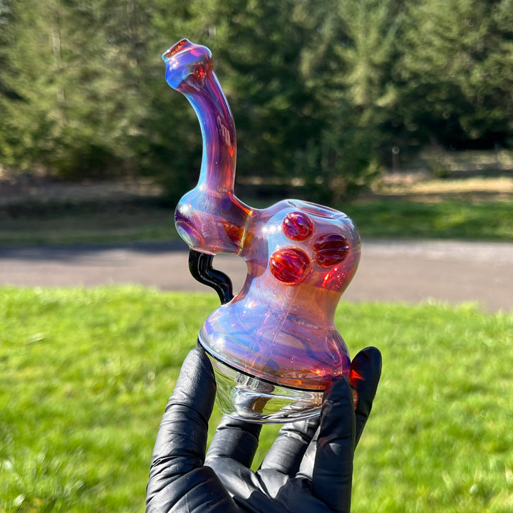 Purple Marble Bubbler Glass Pipe Sable Haze   