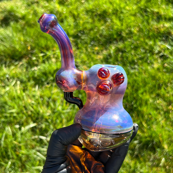 Purple Marble Bubbler Glass Pipe Sable Haze   