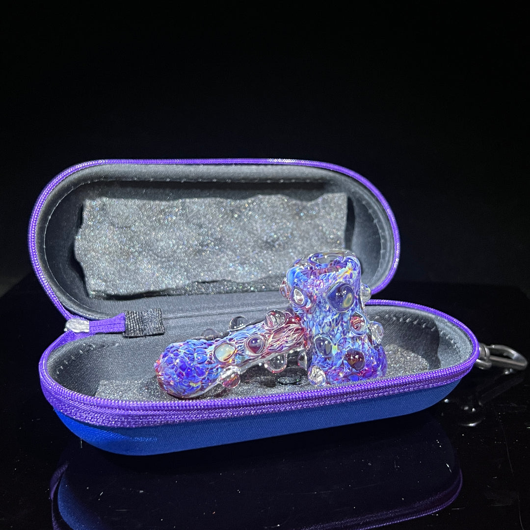 Purple Marble Hammer + Case Combo Glass Pipe TG   