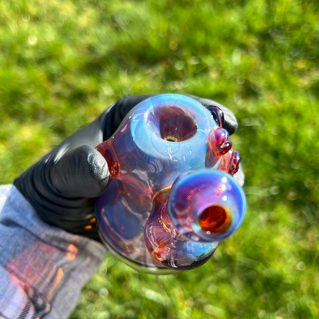 Purple Marble Bubbler Glass Pipe Sable Haze   