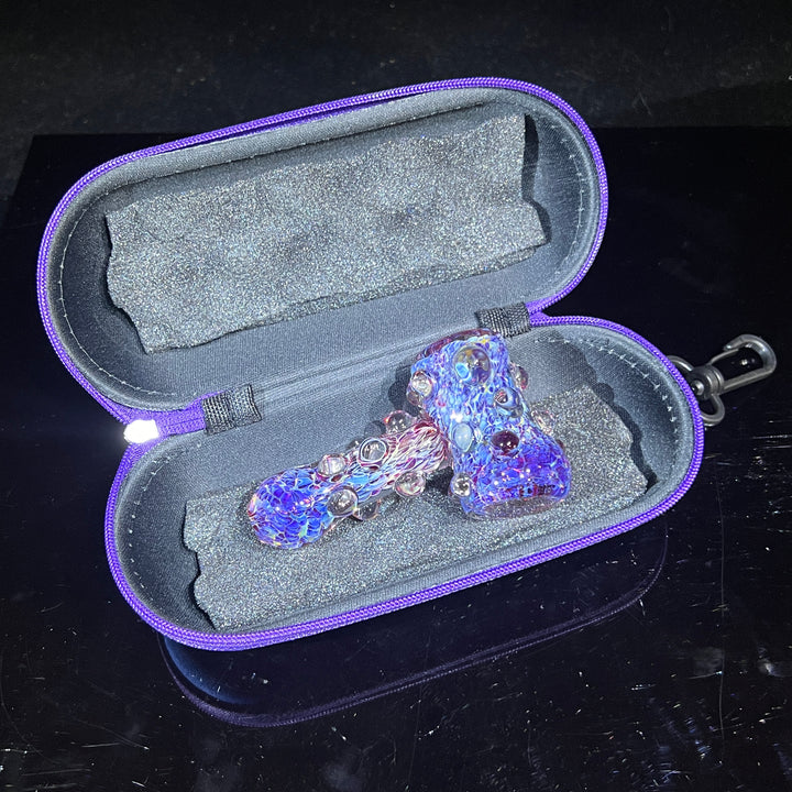 Purple Marble Hammer + Case Combo Glass Pipe TG   