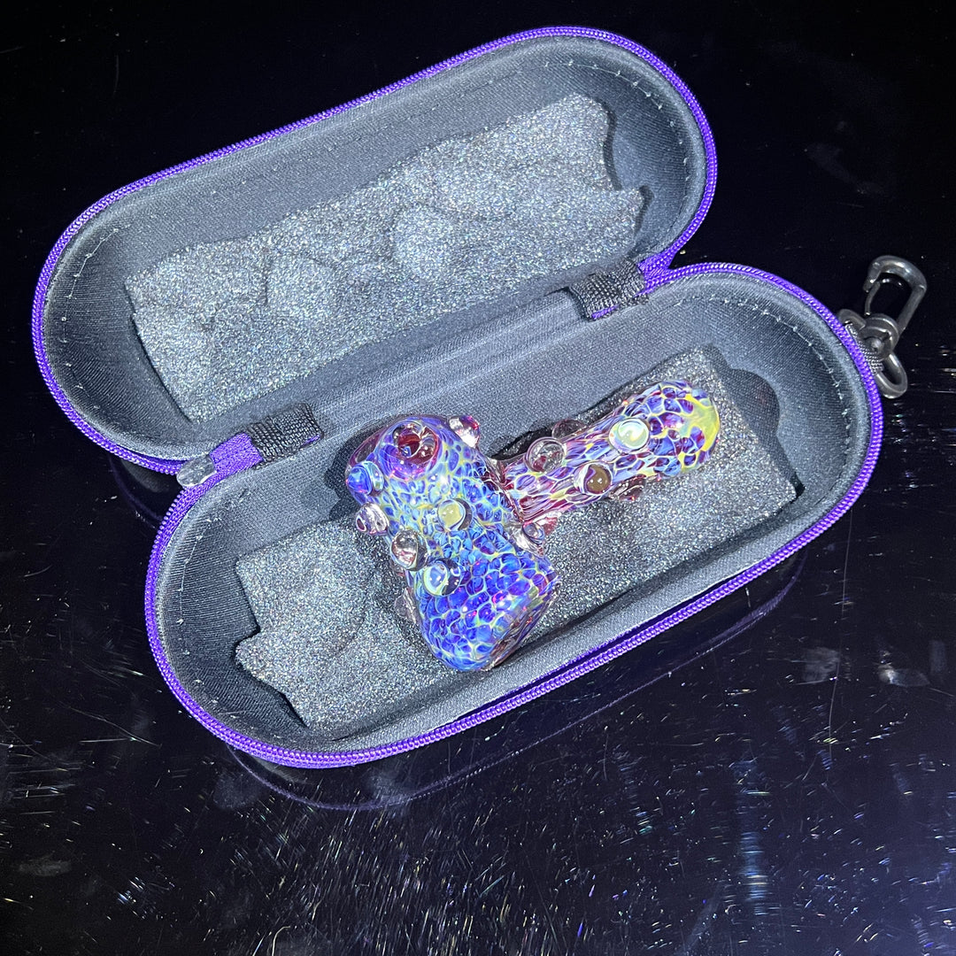 Purple Marble Hammer + Case Combo Glass Pipe TG   