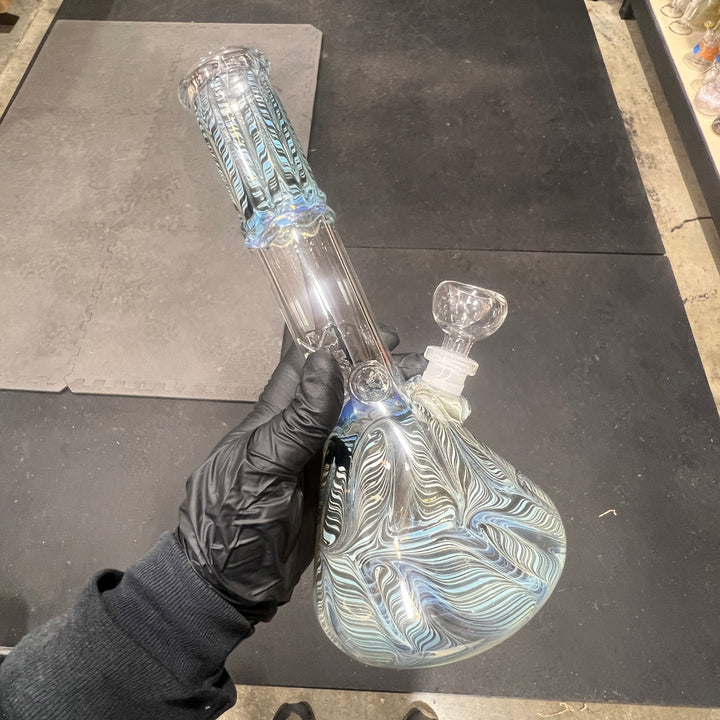 10.5" Color Rake Beaker Bong Glass Pipe Mary Jane's Glass