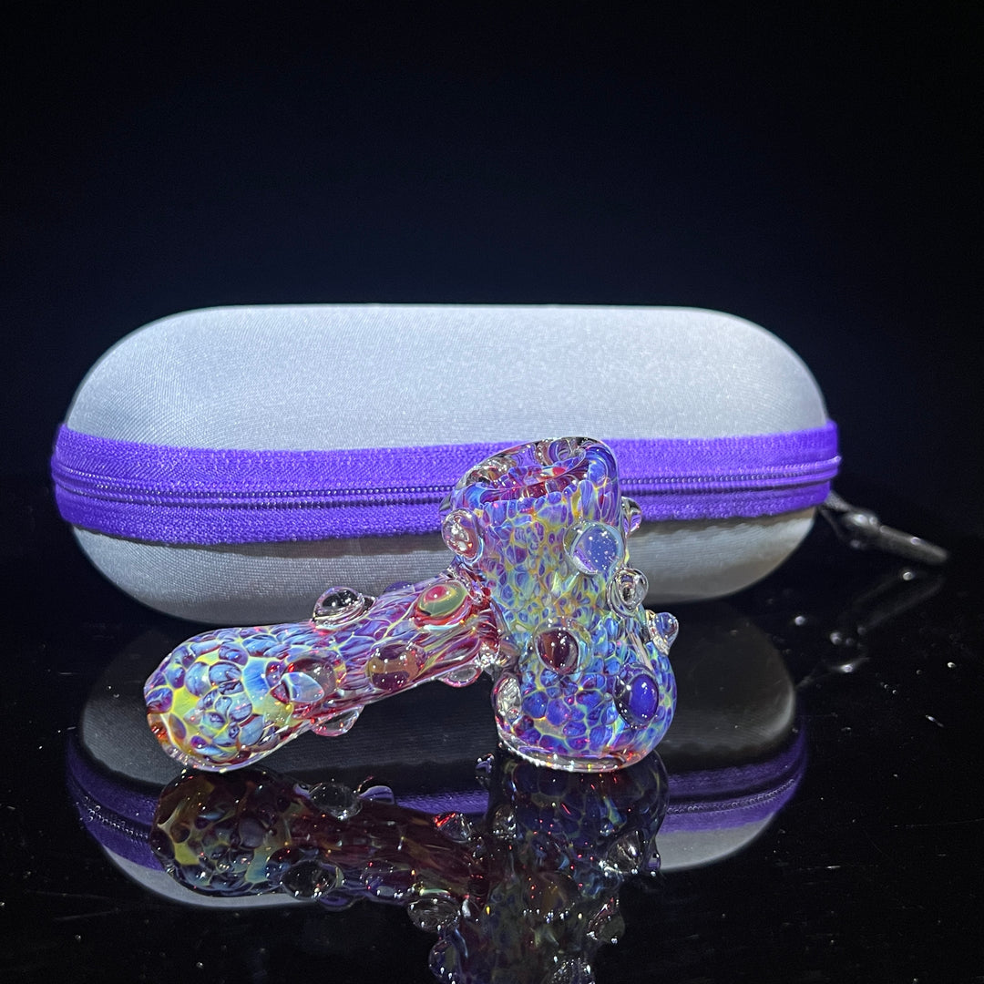 Purple Marble Hammer + Case Combo Glass Pipe TG   