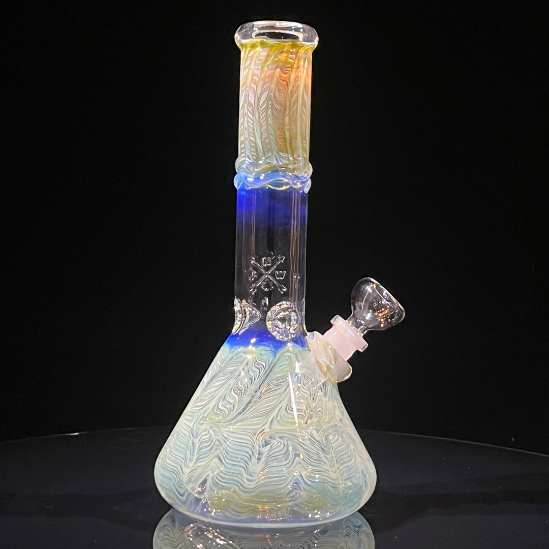 10.5" Color Rake Beaker Bong Glass Pipe Mary Jane's Glass