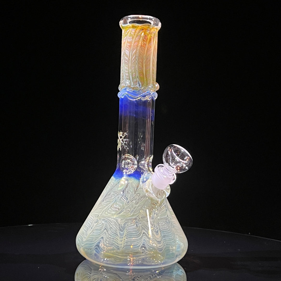 10.5" Color Rake Beaker Bong Glass Pipe Mary Jane's Glass