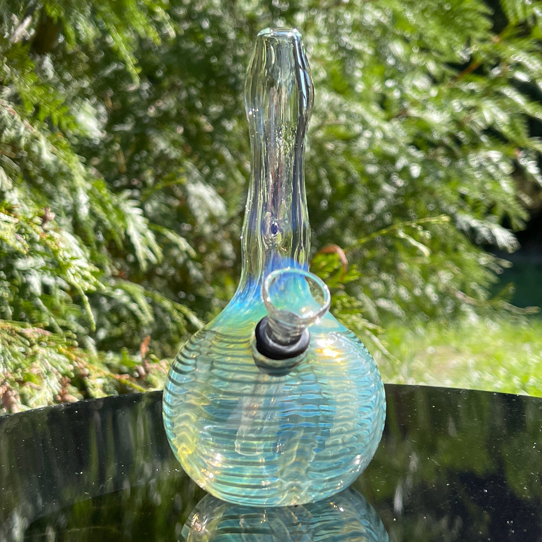 5" Silver Fumed Mini Bong Glass Pipe Mary Jane's Glass   