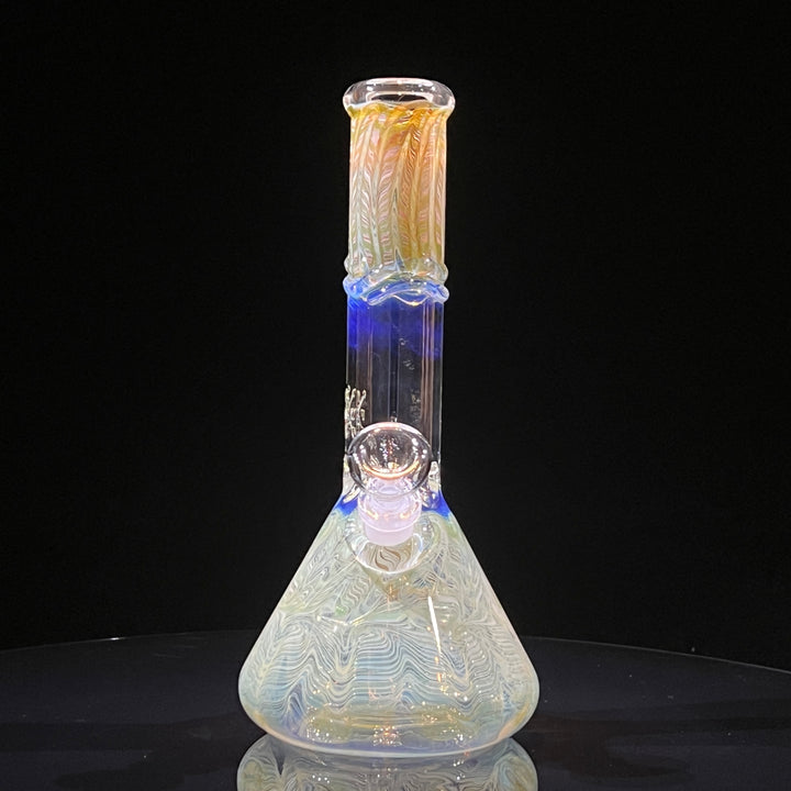 10.5" Color Rake Beaker Bong Glass Pipe Mary Jane's Glass