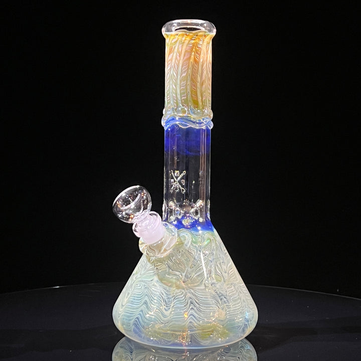 10.5" Color Rake Beaker Bong Glass Pipe Mary Jane's Glass