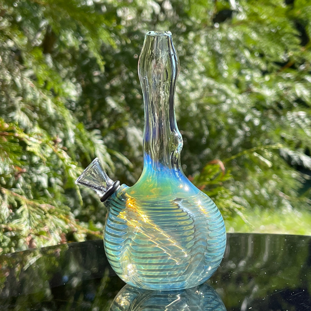 5" Silver Fumed Mini Bong Glass Pipe Mary Jane's Glass   