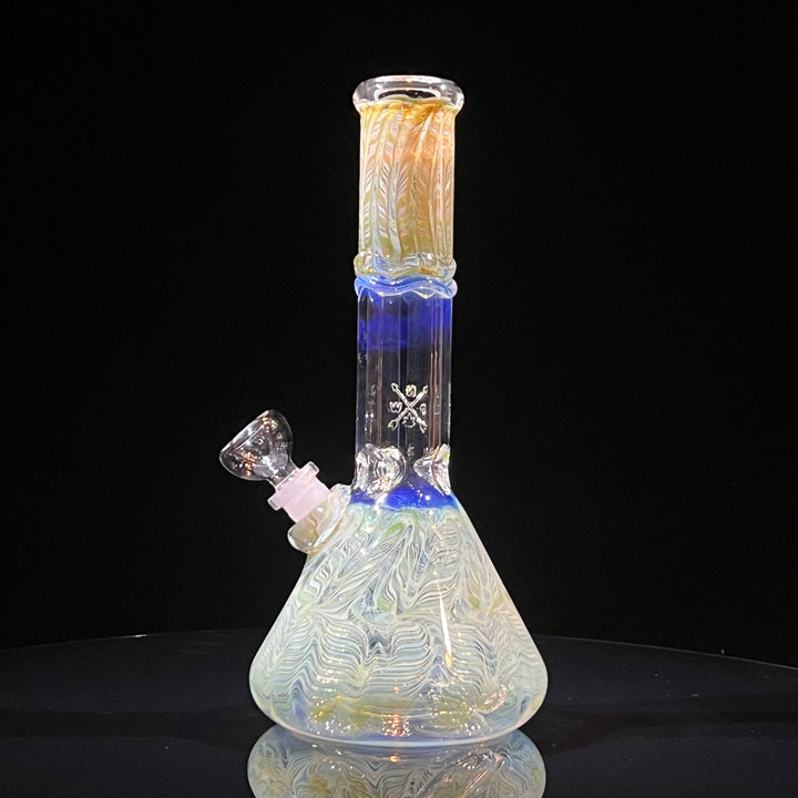 10.5" Color Rake Beaker Bong Glass Pipe Mary Jane's Glass