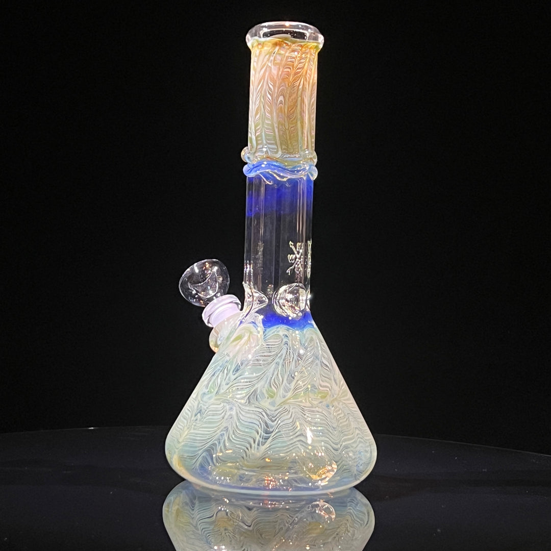 10.5" Color Rake Beaker Bong Glass Pipe Mary Jane's Glass