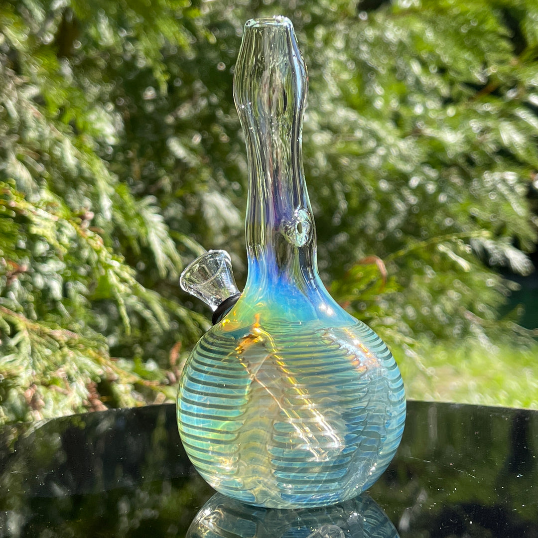 5" Silver Fumed Mini Bong Glass Pipe Mary Jane's Glass   