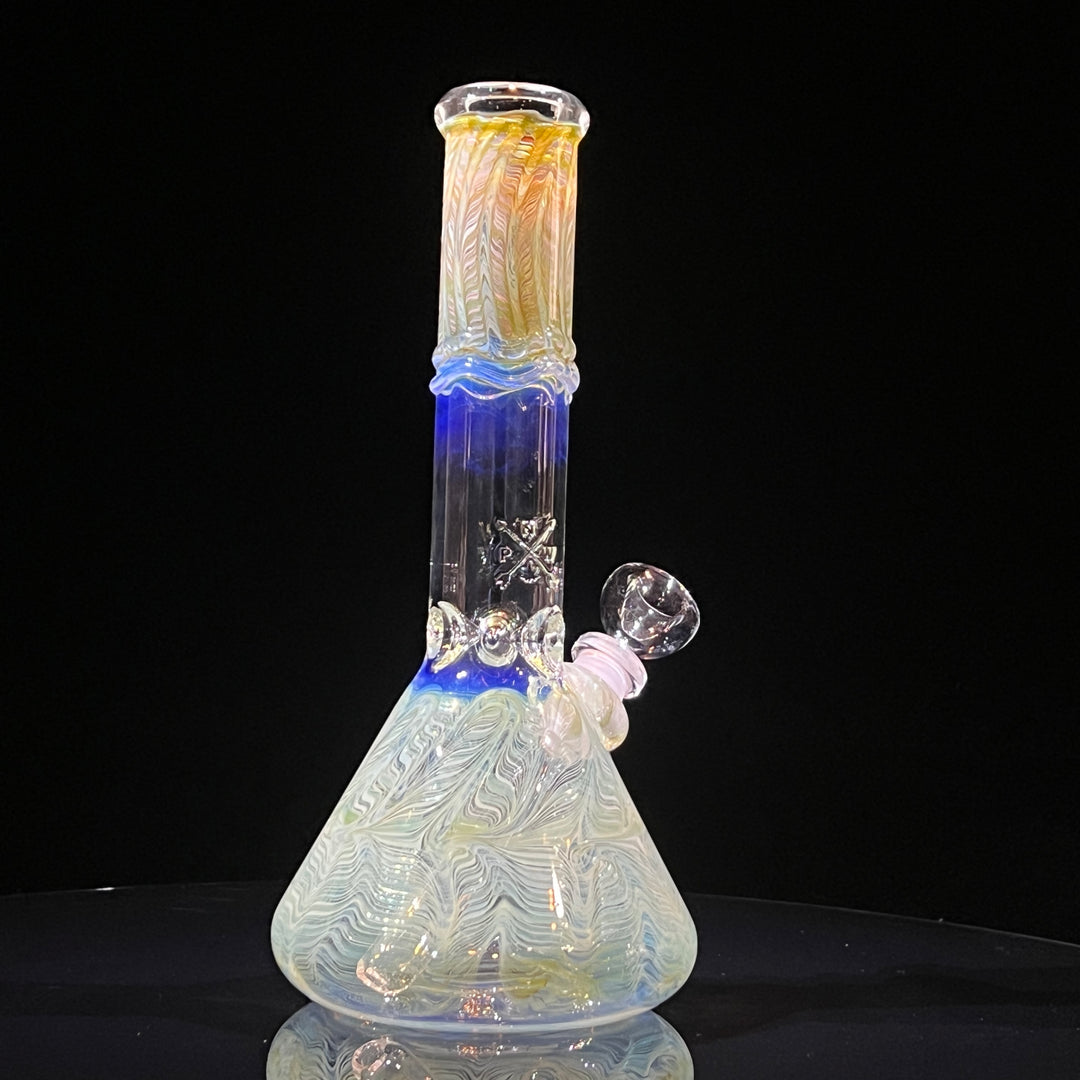 10.5" Color Rake Beaker Bong Glass Pipe Mary Jane's Glass