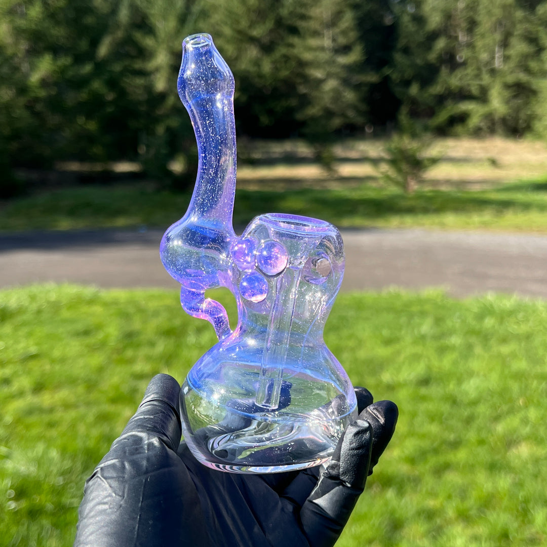 Lavender Marble Bubbler Glass Pipe Sable Haze   