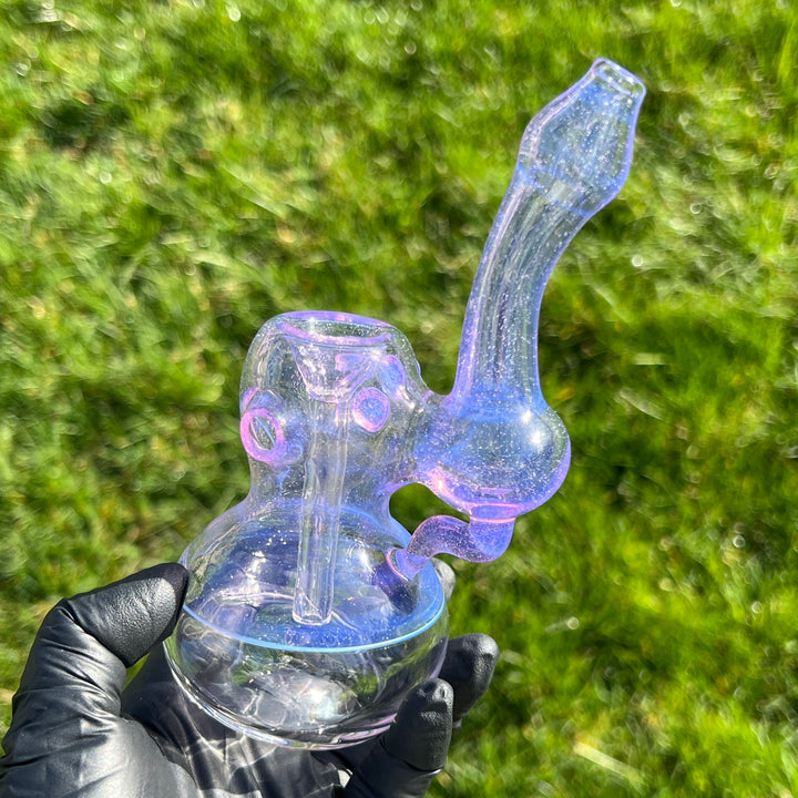 Lavender Marble Bubbler Glass Pipe Sable Haze   