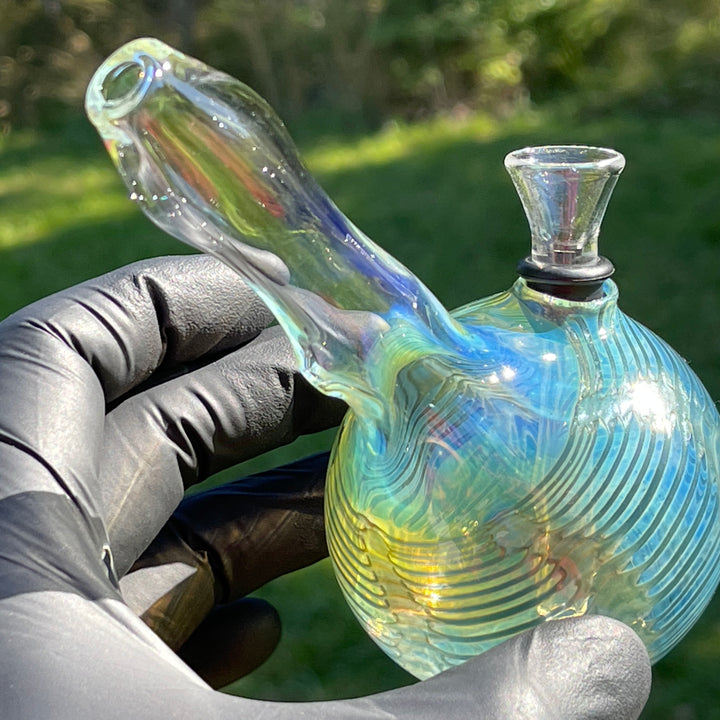 5" Silver Fumed Mini Bong Glass Pipe Mary Jane's Glass   