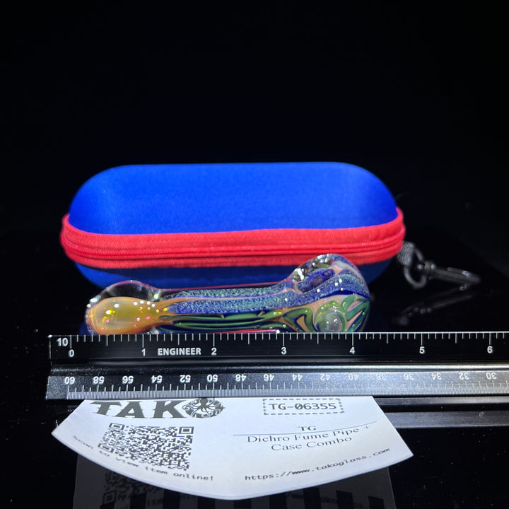 Dichro Fume Pipe + Case Combo Glass Pipe TG   