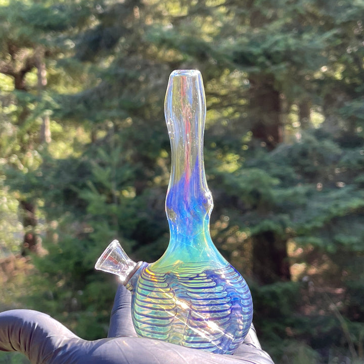 5" Silver Fumed Mini Bong Glass Pipe Mary Jane's Glass   