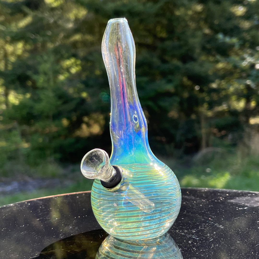 5" Silver Fumed Mini Bong Glass Pipe Mary Jane's Glass   