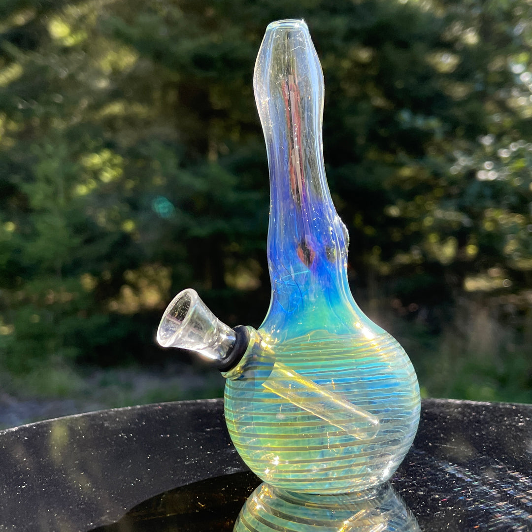 5" Silver Fumed Mini Bong Glass Pipe Mary Jane's Glass   