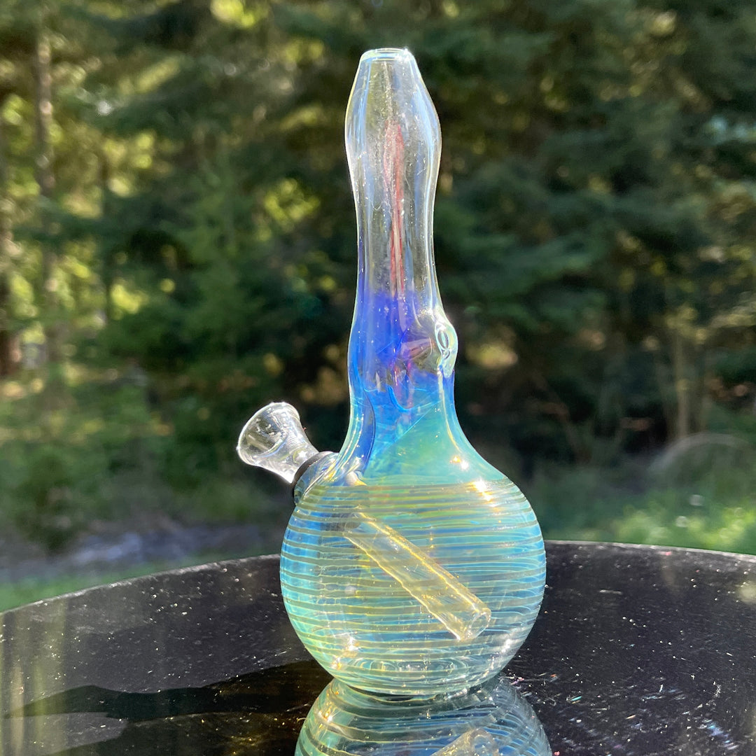 5" Silver Fumed Mini Bong Glass Pipe Mary Jane's Glass   