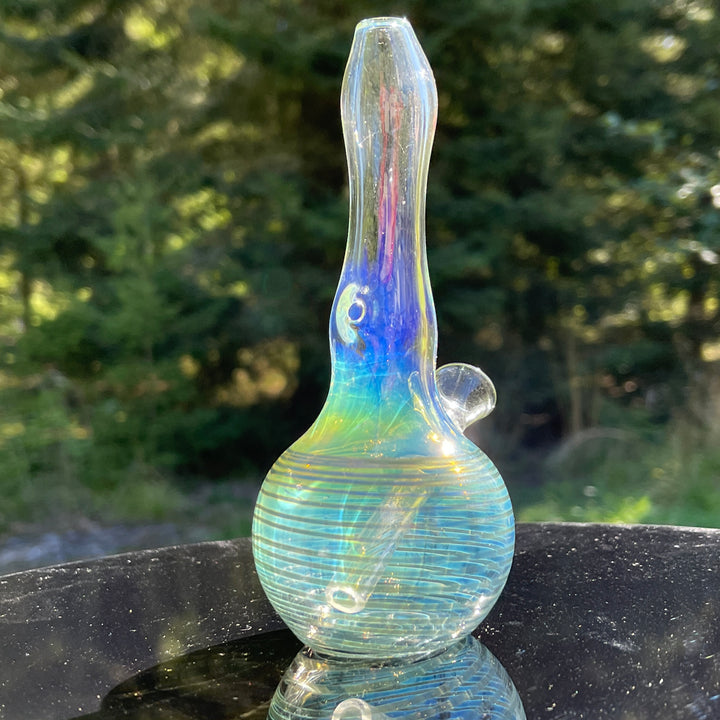 5" Silver Fumed Mini Bong Glass Pipe Mary Jane's Glass   