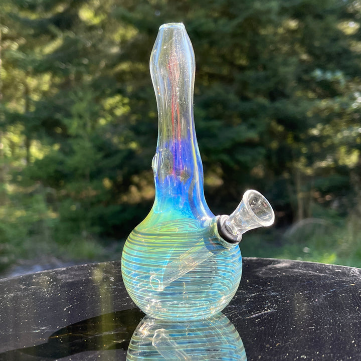 5" Silver Fumed Mini Bong Glass Pipe Mary Jane's Glass   