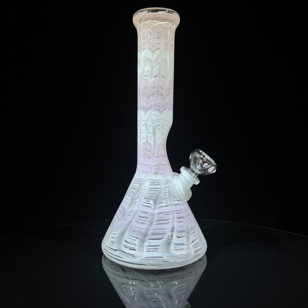 11" Carnation Beaker Bong Glass Pipe Mary Jane's Glass