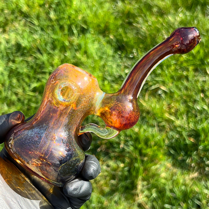 Smooth as Frit Bubbler Glass Pipe Sable Haze   