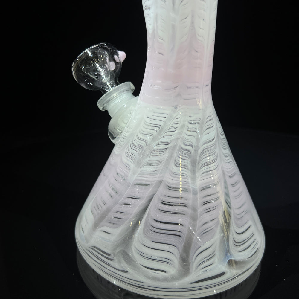 11" Carnation Beaker Bong Glass Pipe Mary Jane's Glass