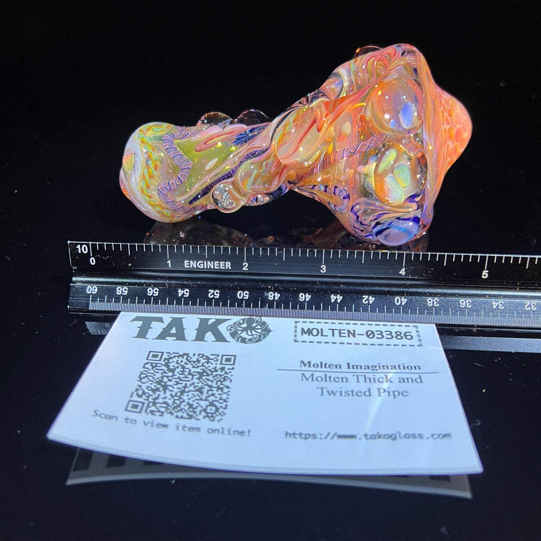 Molten Thick and Twisted Pipe Glass Pipe Molten Imagination   