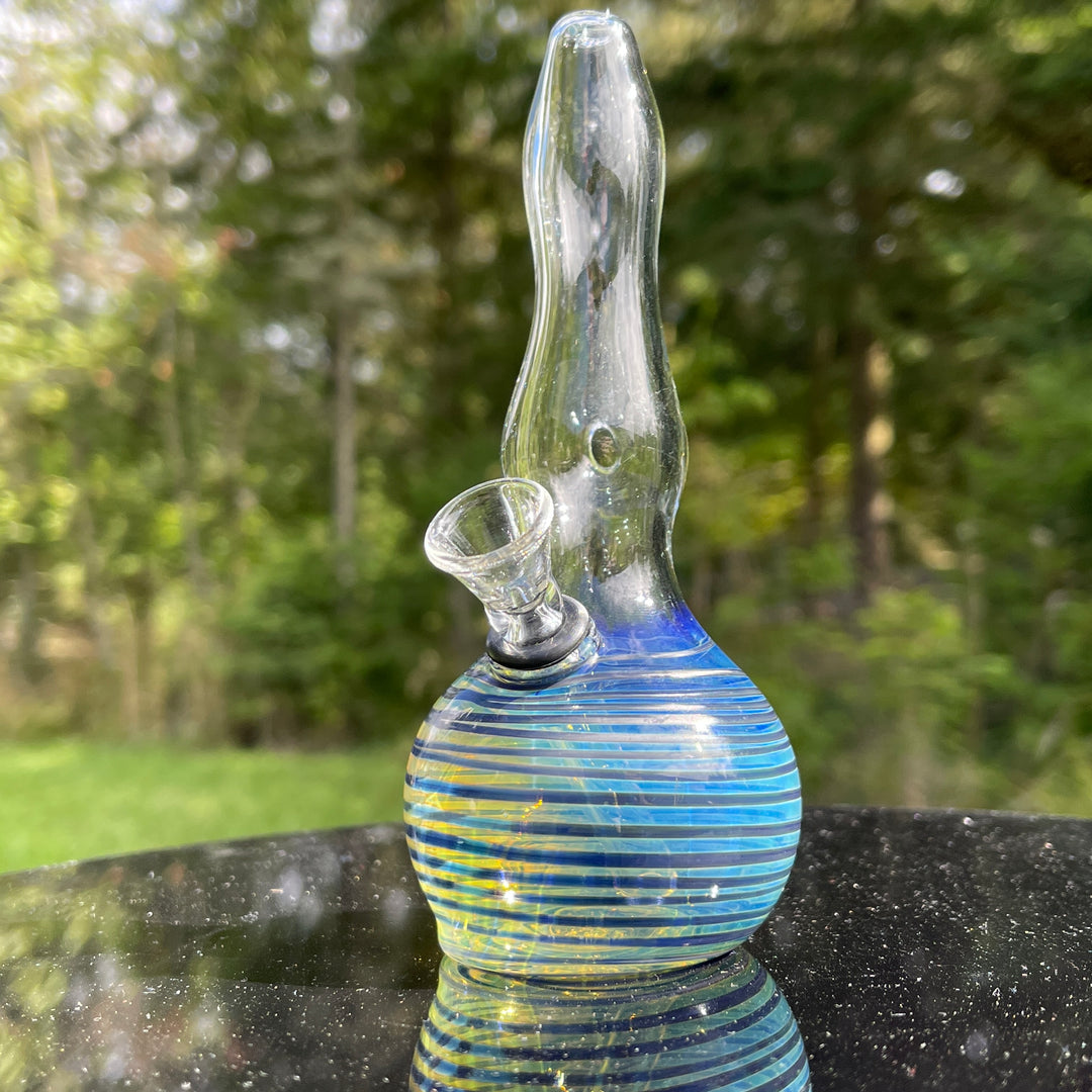 5" Silver Fumed Mini Bong Glass Pipe Mary Jane's Glass   