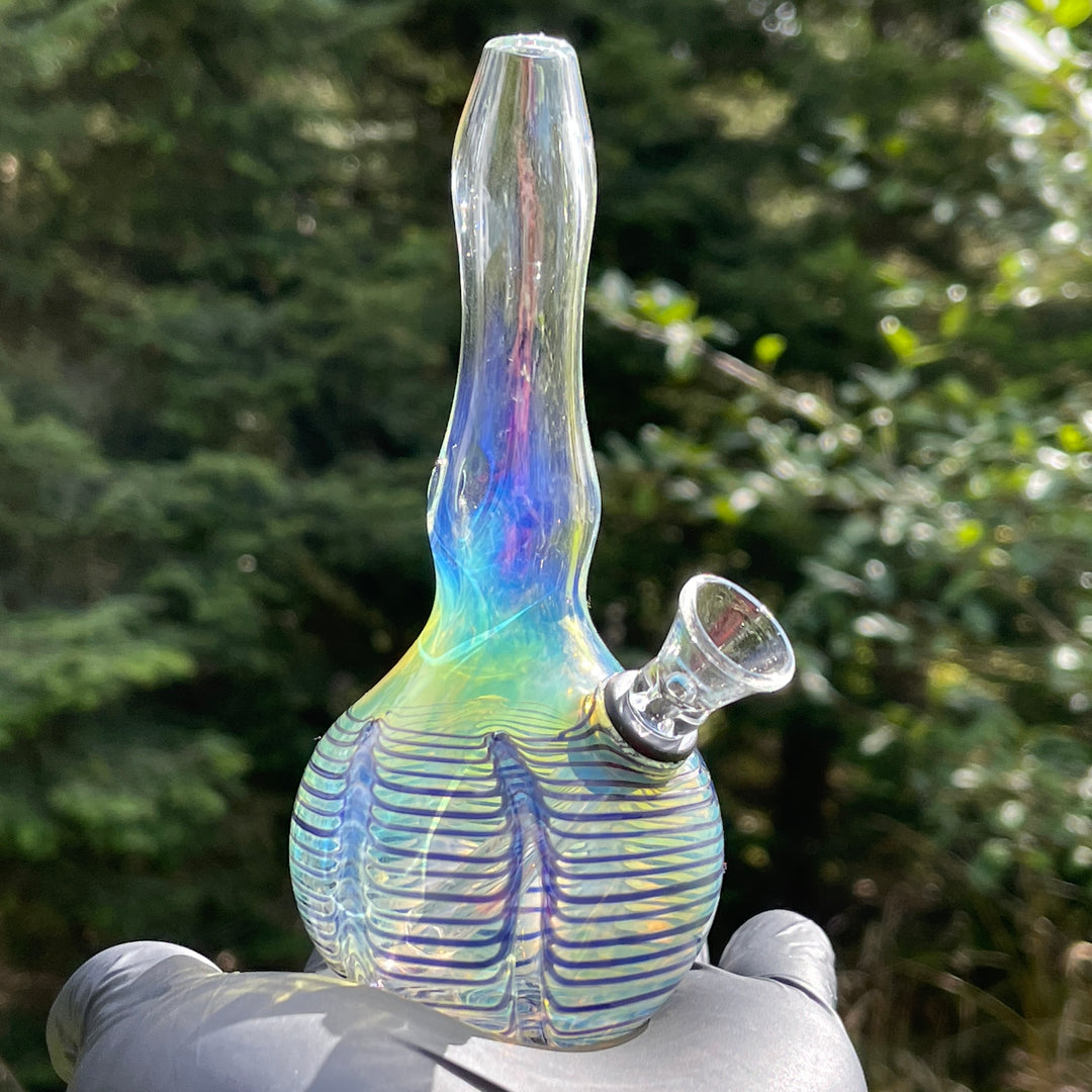 5" Silver Fumed Mini Bong Glass Pipe Mary Jane's Glass   