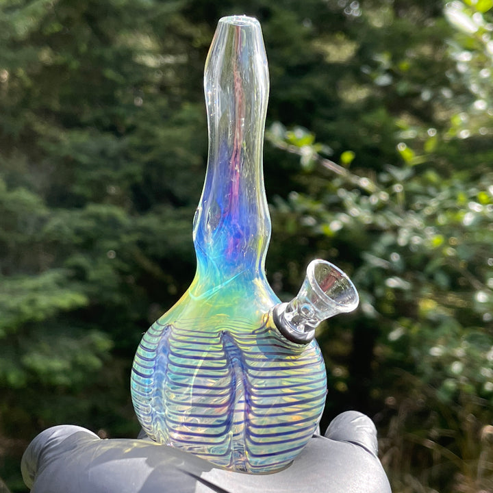 5" Silver Fumed Mini Bong Glass Pipe Mary Jane's Glass   