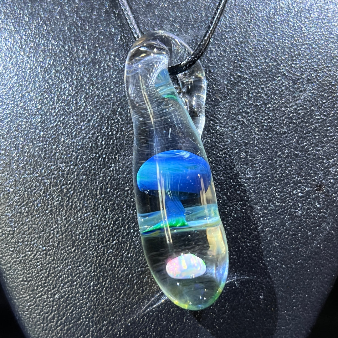 Fancy Mushroom Opal Drop Pendant Glass Pipe Beezy Glass   