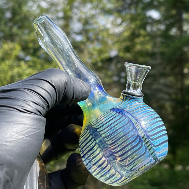 5" Silver Fumed Mini Bong Glass Pipe Mary Jane's Glass   