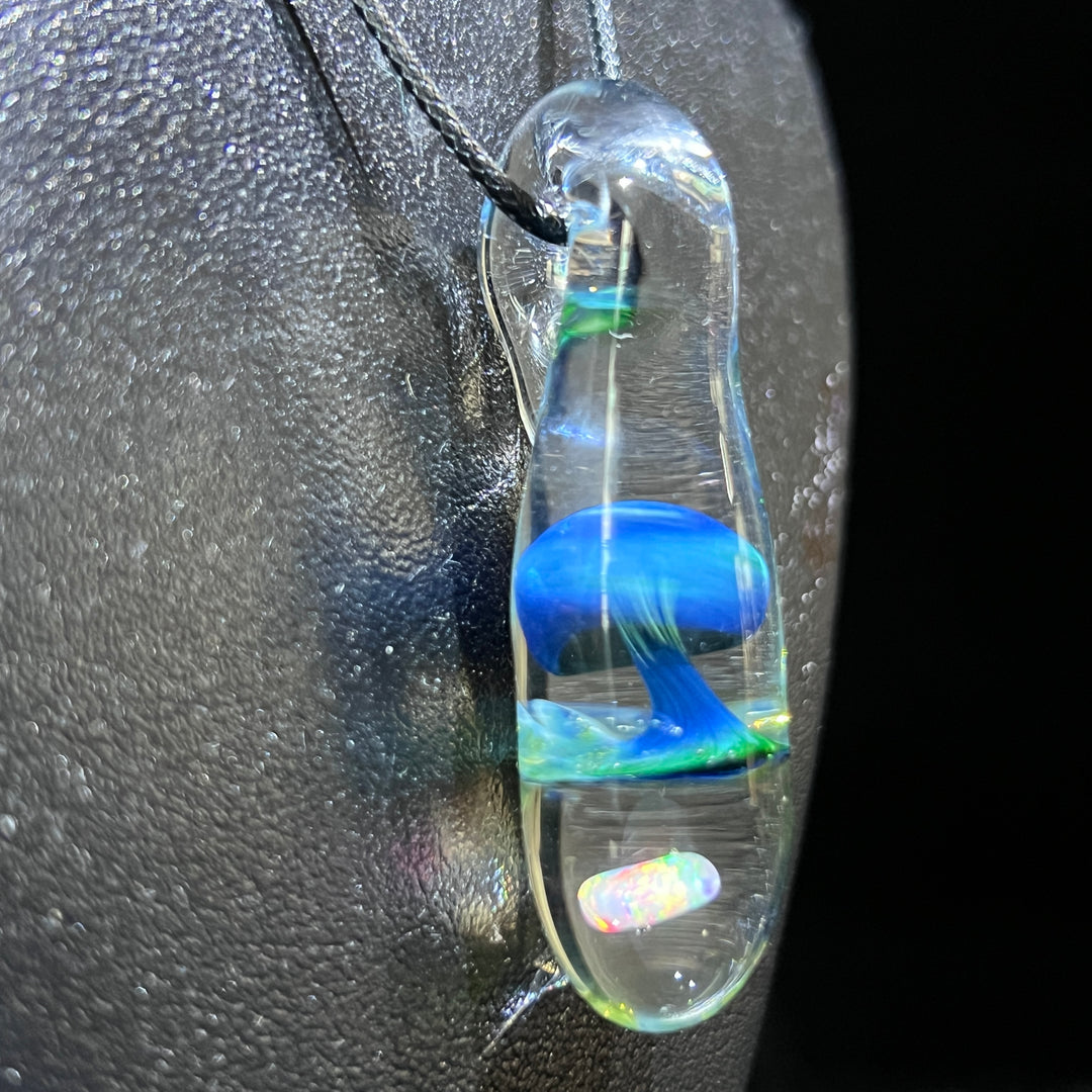 Fancy Mushroom Opal Drop Pendant Glass Pipe Beezy Glass   