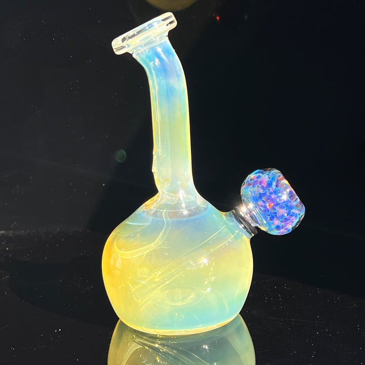 Heavy Silver Fumed Mini Bong Glass Pipe Tako Glass   