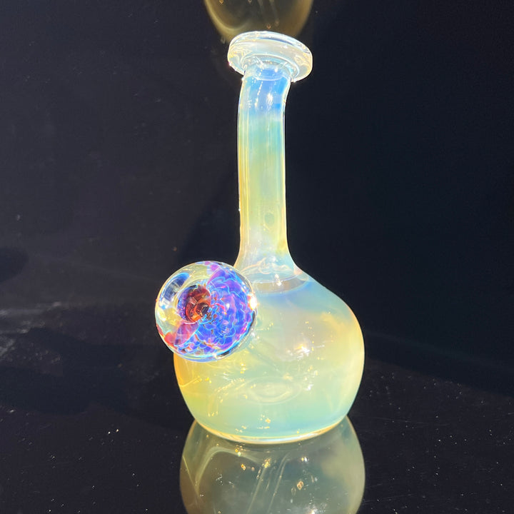 Heavy Silver Fumed Mini Bong Glass Pipe Tako Glass   