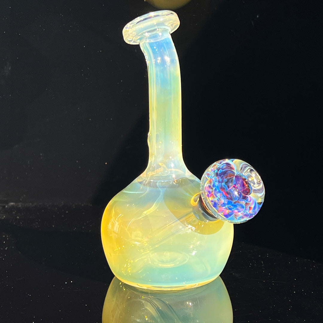 Heavy Silver Fumed Mini Bong Glass Pipe Tako Glass   