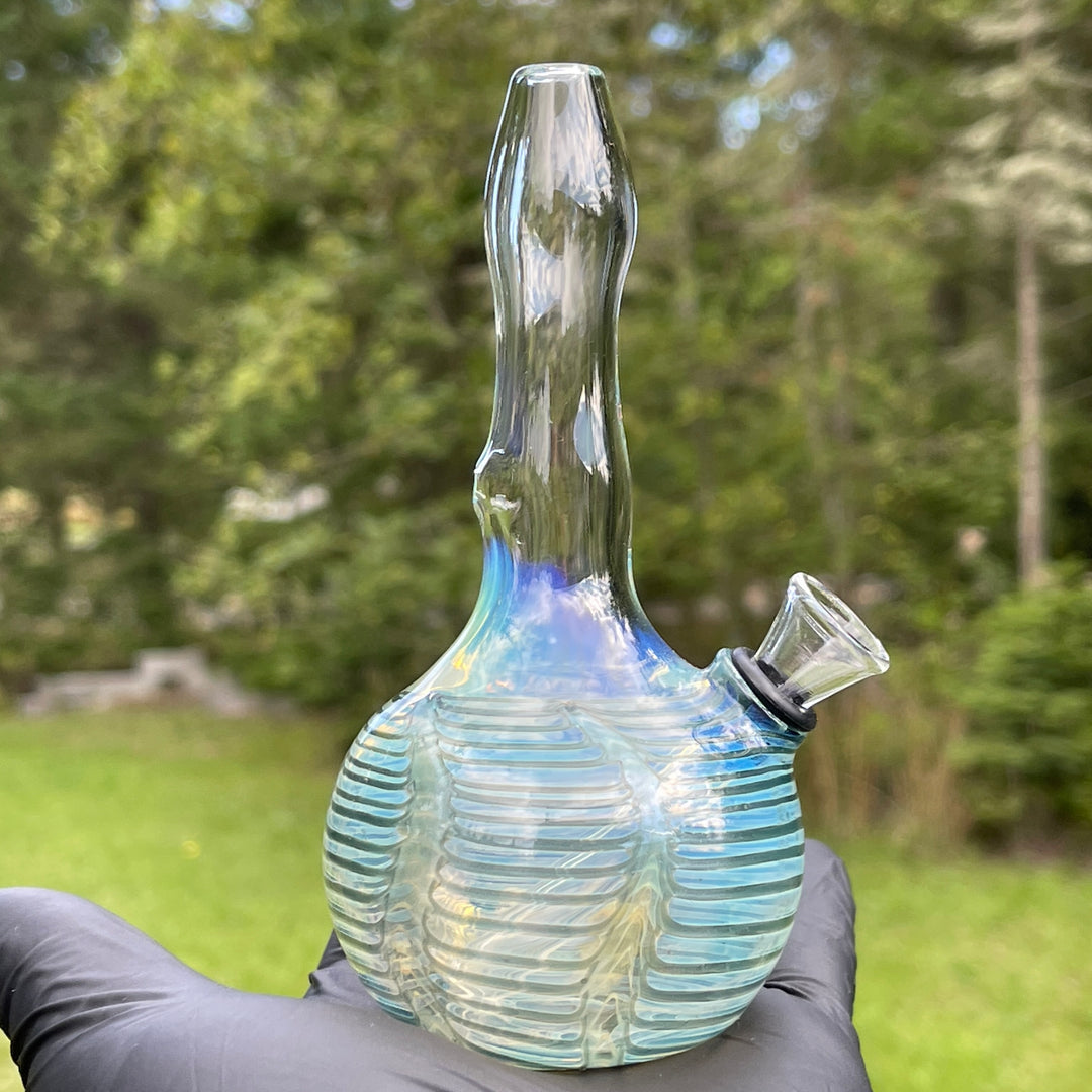 5" Silver Fumed Mini Bong Glass Pipe Mary Jane's Glass   